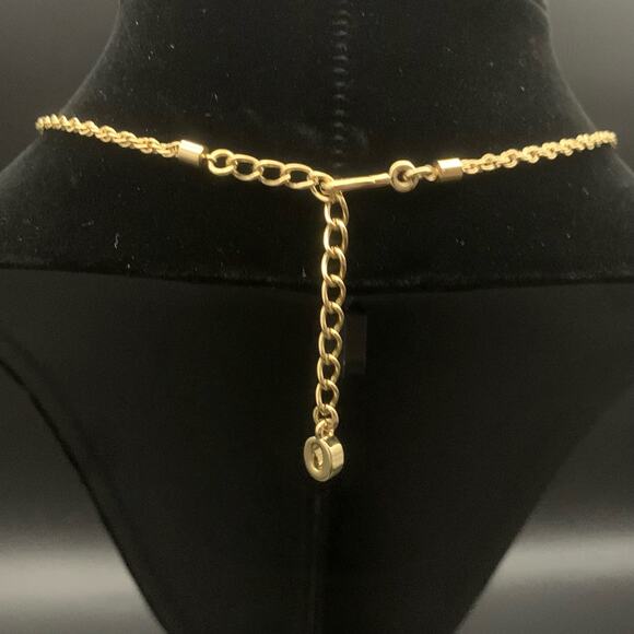 Vintage St. John Gold Plated Dangling Charm Lariat Pendant Necklace Signed - Picture 5 of 10